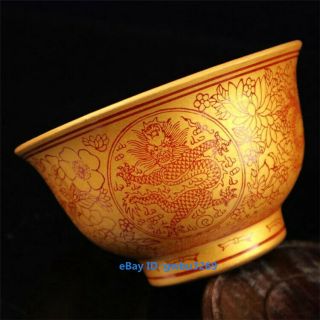 Chinese Fine Porcelain Bowl Painting Dragon Pattern Bowl