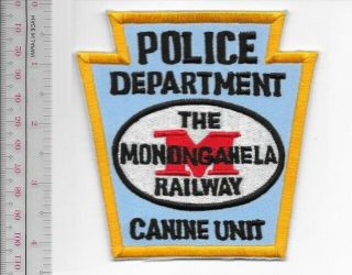 Monongahela Railroad Police Department Canine Unit Pennsylvania & West Virginia