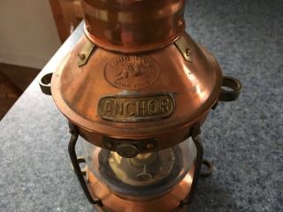 Antique Tung Woo Hong Kong Ship Lantern Copper & Brass