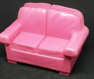 Vintage Barbie Pink Sofa Couch 1994 Mattel Doll Furniture Hard Plastic