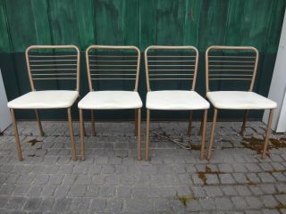 Set Of 4 Vintage 1950s Mcm Mid Century Modern Cosco Gateflod Folding Chairs