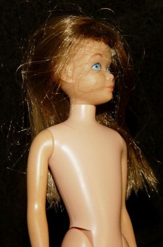 Estate Vintage 1963 Mattel Barbie Auburn ? Brown Hair Skipper Straight Leg Doll 3