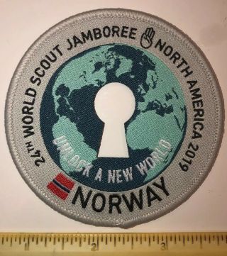 Norwegian Contingent Norway Badge Patch 2019 24th World Boy Scout Jamboree