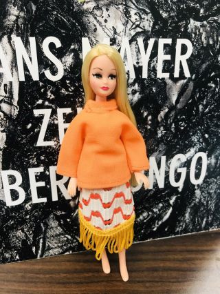 Dawn Pippa Vintage Clone Doll Fashion - Top/fringe Skirt Set