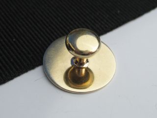 Antique Art Deco CARRINGTON CO Solid 14K Yellow Gold Cufflink Stud Button Single 2