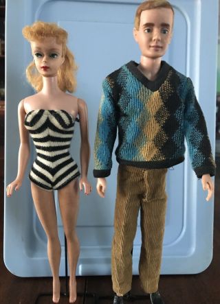 Vintage 1962 Barbie And Ken Dolls