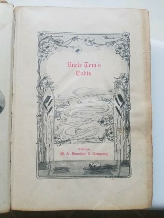 ANTIQUE 1852 black & white UNCLE TOMS CABIN soft cover by Harriet Beecher Stowe 2