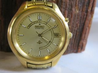 Vintage Seiko Kinetic Water Resistant Watch 5m42 - 0a19 Rp2
