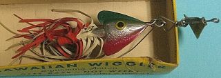 VINTAGE 1950s - 60s Fred Arbogast Lure Co.  2 HAWAIIAN WIGGLER FISHING 3