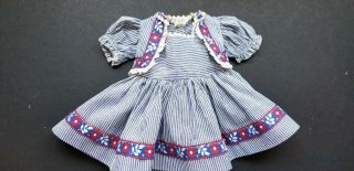 Vintage Ideal P91 Toni Blue And White Stripe Doll Dress With Jacket