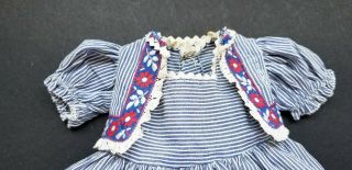 VINTAGE IDEAL P91 TONI BLUE AND WHITE STRIPE DOLL DRESS WITH JACKET 2