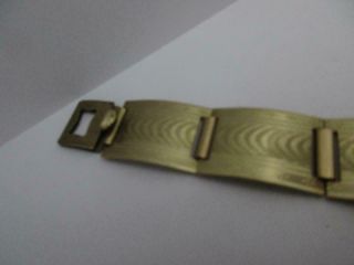 9k Back & Front Gold Bracelet Antique Art Deco C1930 19cm 7.  5 " 21.  6g K77