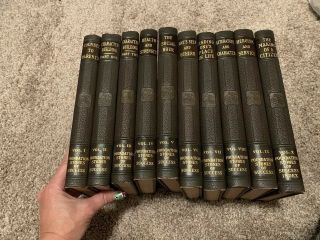 Antique 1917 Complete Set Of 10 Foundation Stones Of Success Volume 1 - 10 Books