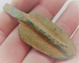 Circa 1500bce Bronze Age Greece Leaf Bladed Mycenaean Bronze Arrowhead