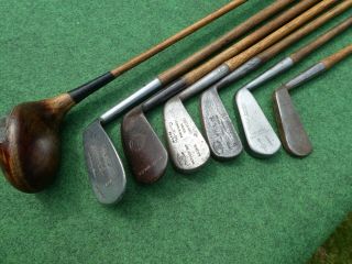 Hickory Play Set Good Makers Old Golf Antique Memorabilia