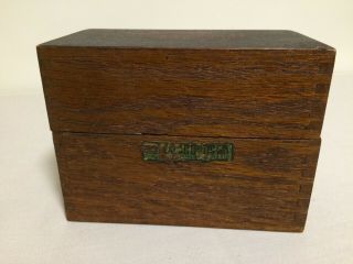 Vintage (antique?) Wooden Recipe Box With Hinged Lid - Tongue And Groove Corners