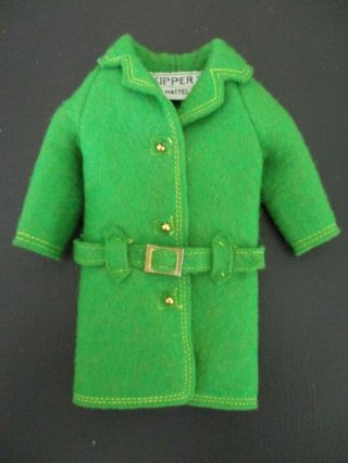 Vintage Barbie: Skipper 1922 Town Togs Green Coat With Belt