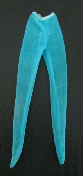 Vintage Mod Barbie: 3419 Silver Serenade Turquoise Blue Pantyhose Htf