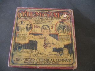 Antique Chemcraft Chemistry Set.  1919