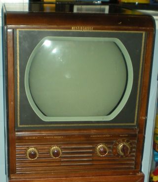 Vintage WESTINGHOUSE Antique 1949 TV Television Console Mid Century Prop Art 2