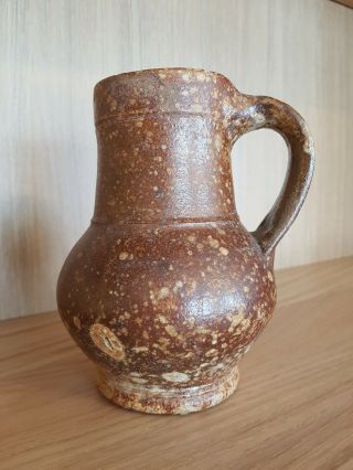 Antique Frechen stoneware jug 17th century Bellarmine jug German stoneware 3