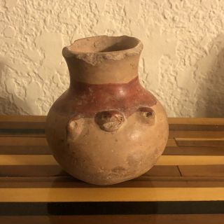 Authentic Pre Columbian Central American Pottery Vase Effigy Artifact 1200 Ad