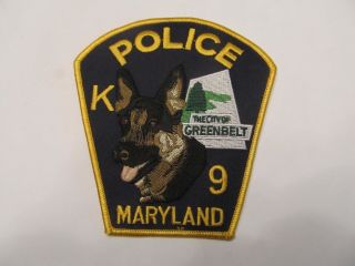 Maryland Greenbelt Police K - 9 Unit Patch