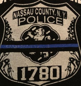 Ncpd Nassau County Police Department Long Island Ny T - Shirt Sz L Pba