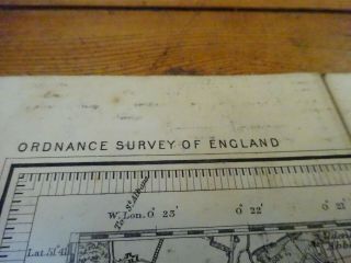 vintage cloth ordnance survey map of North London 6