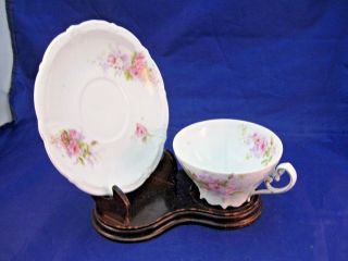 Antique Delicate Tea Cup and Saucer - Bavaria P T 2