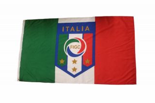 Italia Italy Country Flag & Fifa World Cup Figc Logo 3 