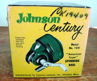 Vintage Johnson Century Model 100 Box (only) W/insert -