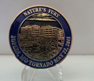 Joplin (mo) Tornado Memorial Challenge Coin,  E - 5,  5 - 22 - 11,  Gold Version,  Limited