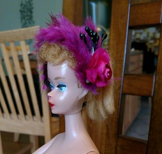 Barbie Hat Bands For Vintage Barbie Clothes Hot Pink Feathered Hat