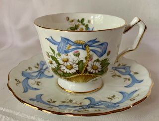 Aynsley Cup & Saucer,  October Daisy,  Flowers Of The Month,  Great Cond
