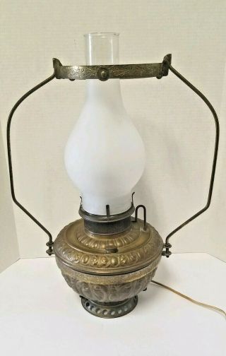 The Rochester Antique Brass Lamp Oil Converted To Electric