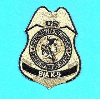 Very Rare - Bia - K - 9 Officer Patch - Subdued Desert Tan Version