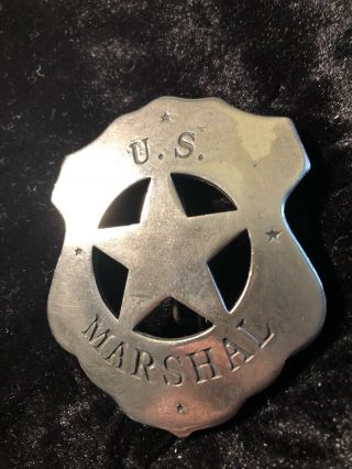 Us Marshal Badge Silver Plate