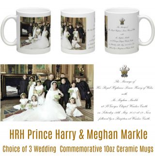 Wedding Of Hrh Prince Harry & Meghan Markle Ceramic 10oz Mug Choice Of 3