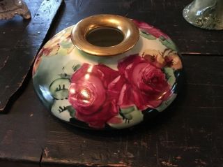Antique Vienna Austria Squat Vase Handpainted Roses Signed Kellogg Stunning