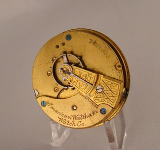 122 Years Old Movement Waltham 7 Jewels Open Face Size 18s Pocket Watch