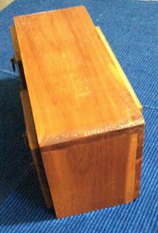 VINTAGE DOLLHOUSE MINIATURE HAND CRAFTED TENNESSEE MTS.  MAPLE FINISH WOODEN DESK 4
