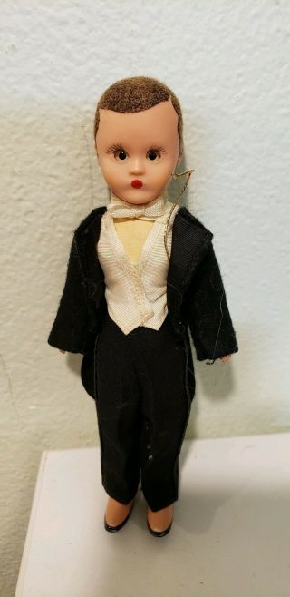 Vintage Plastic Nancy Ann Storybook 6  Groom " Doll