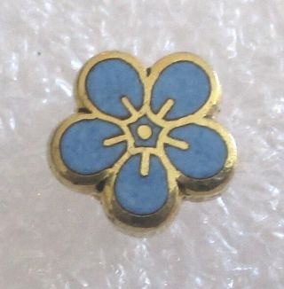 Freemason Masonic Forget - Me - Not Flower Tiny Pin Or Tie Tack Tac - Mason