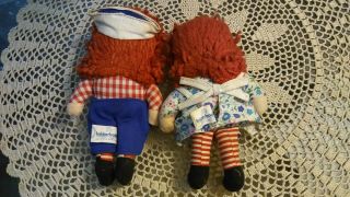 Vintage Cloth Knickerbocker Raggedy Ann & Andy doll Set 7 