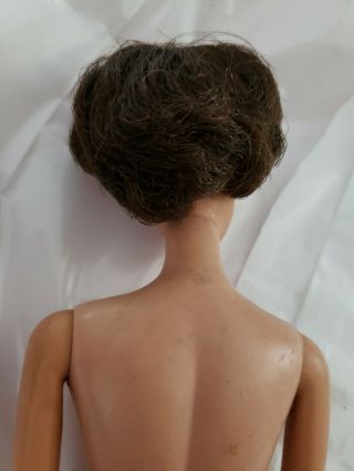 Vintage Dark Brunette Bubble Cut Barbie Doll 5