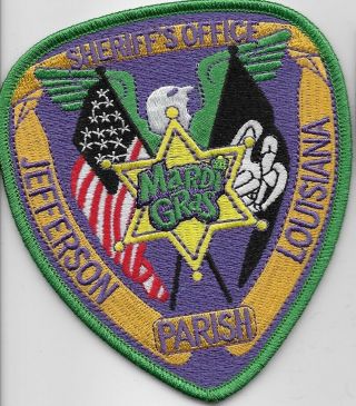 Jeffesron Parish Louisiana La Mardi Gras Patch Police Sheriff State Louisiana La