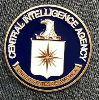 Cia (central Intelligence Agency) Challenge Coin - Antique Bronze & Enamel