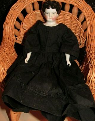 Antique Low Brow China Head Doll Marked Germany 2 G 11” Tall W/dress Lovely