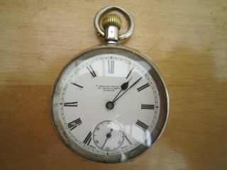Omega antique solid silver mens pocket watch good order in solid silver 3